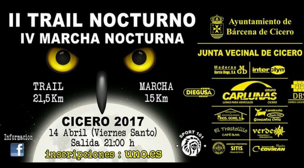 II Trail Nocturno en Cicero Miplanhoy qué hacer hoy en Cantabria