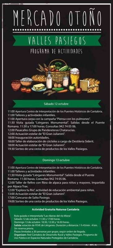 Programa Mercado de Otoño Valles Pasiegos en Liérganes