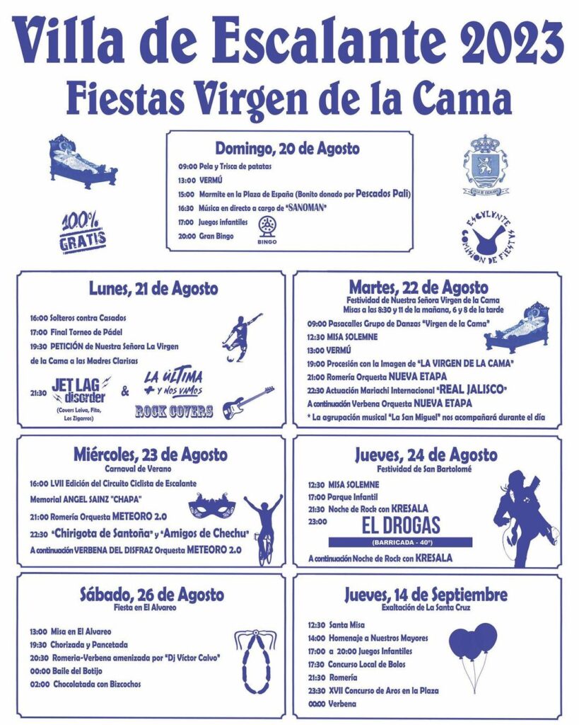 Fiestas Virgen de la Cama Escalante 2023 Miplanhoy qué hacer hoy en