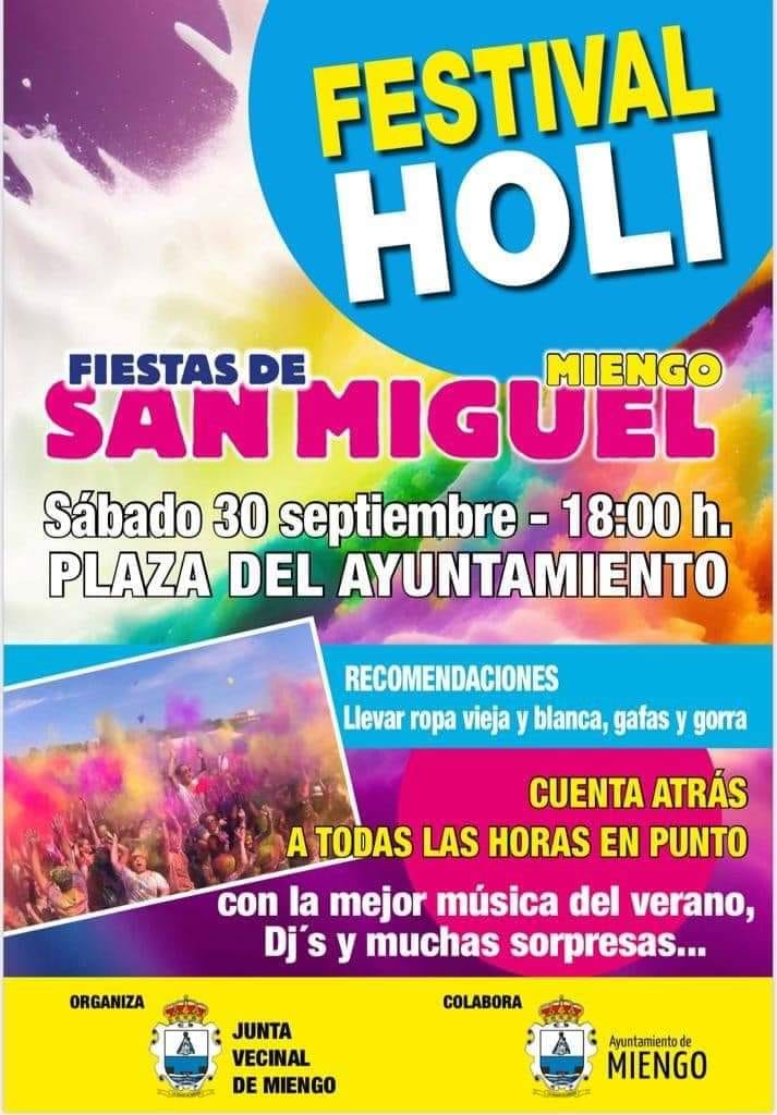 Festival Holi Fiestas San Miguel Miengo Miplanhoy Qu Hacer