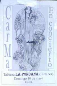 Concierto de Carma en La Poncana en Pámanes