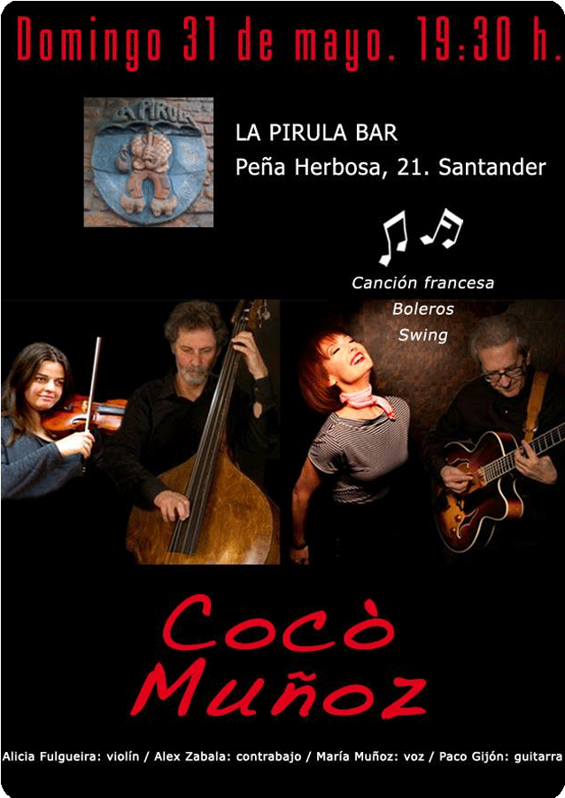 Concierto de Coco Muñoz en La Pirula en Santander