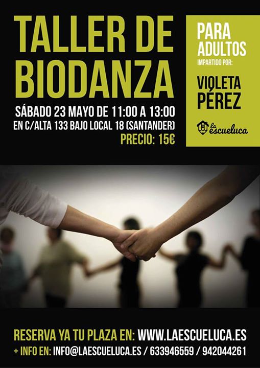 Taller de Biodanza para adultos en La escueluca en Santander
