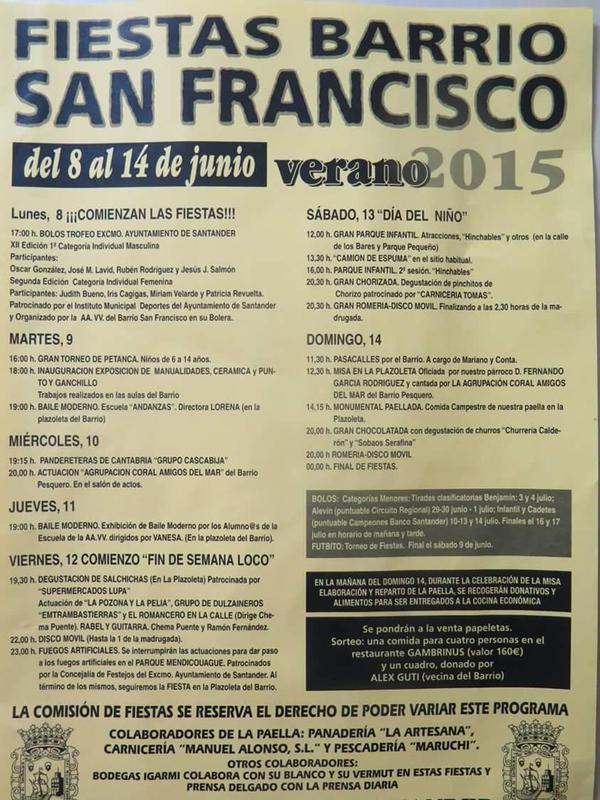 Fiestas en el barrio de San Francisco 2015