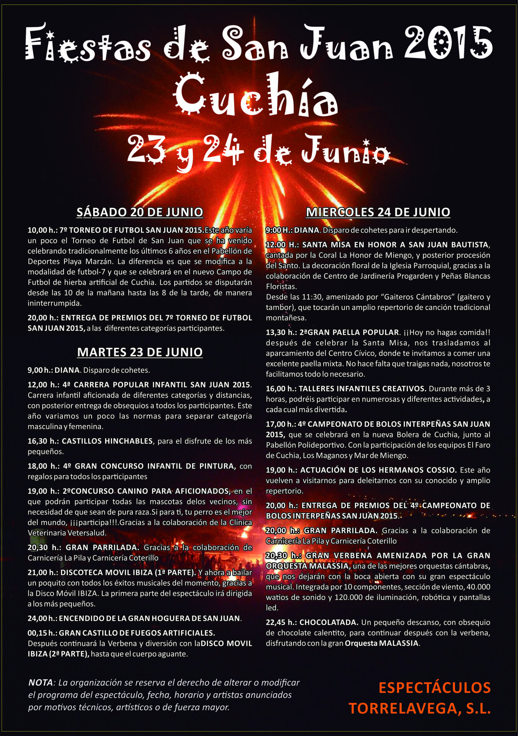 Fiestas de San Juan en Cuchía 2015
