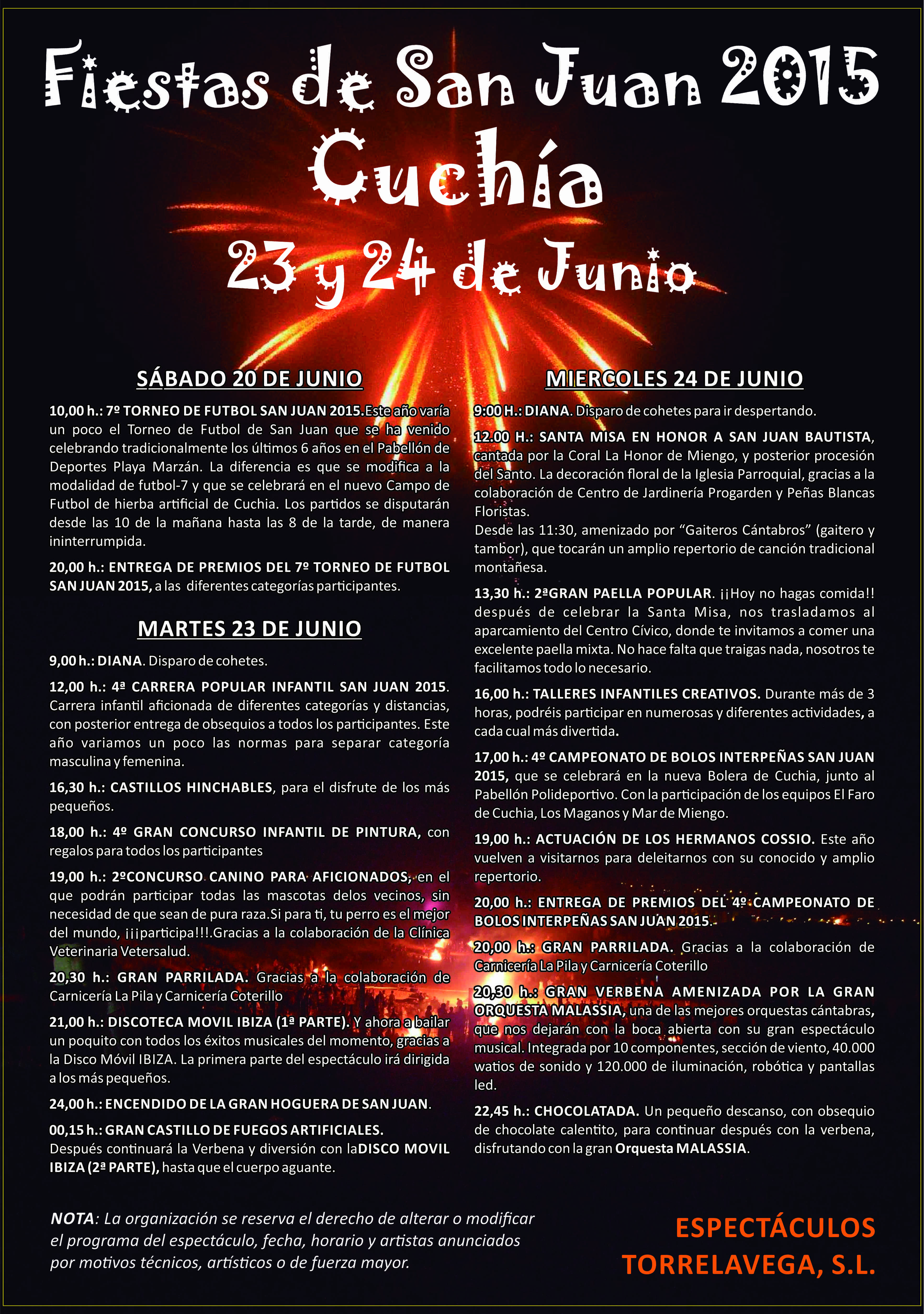 Fiestas de San Juan en Cuchía 2015