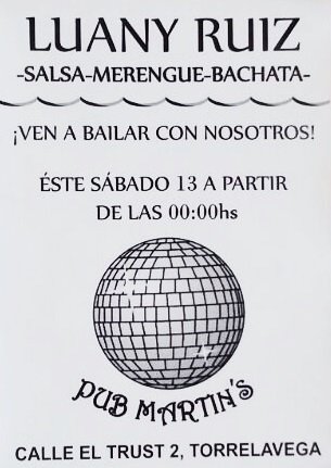 LUANY RUIZ, VEN A BAILAR CON NOSOTROS EN EL PUB  MARTIN´S