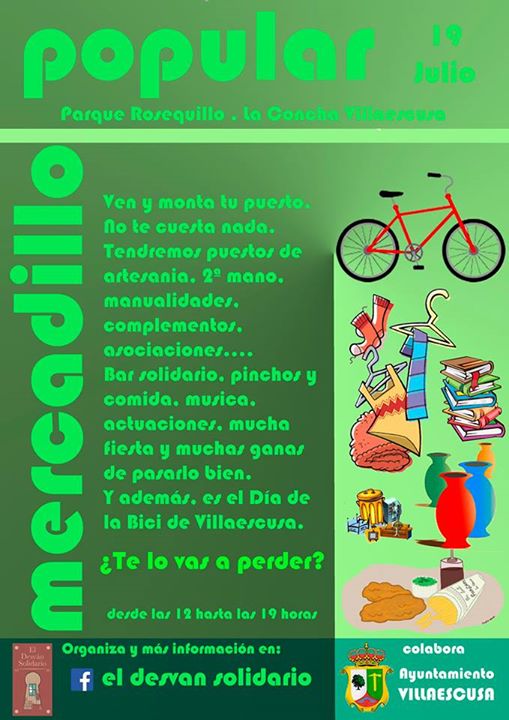 Mercadillo popular y dia de la Bicicleta en Villaescusa