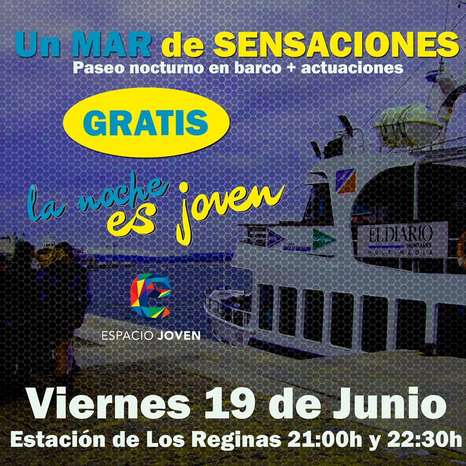 Paseo nocturno en barco y actuaciones en Santander