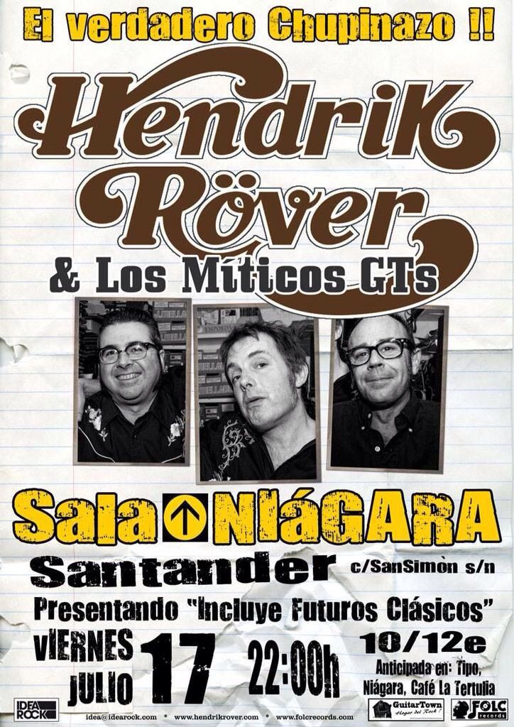 Concierto, Hendrik Rober y los míticos GTs en el Niágara de Santander