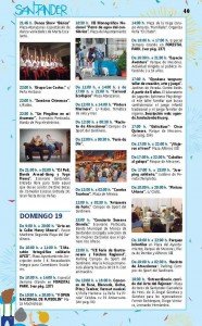 programa semana grande Santander Fiestas de Santiago 2015 - domingo 19