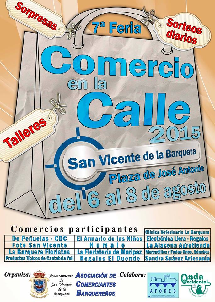 Feria del comercio en la calle en San Vicente de la Barquera 2015