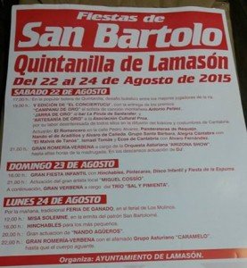 Fiestas de San Bartolo en Quintanilla Lamasón