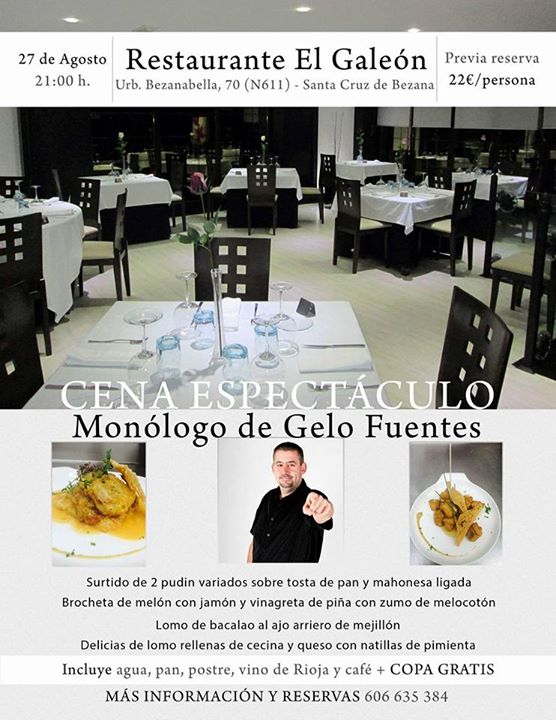 (Cancelado) Monólogo de Gelo Fuentes en El Galeón de Bezana
