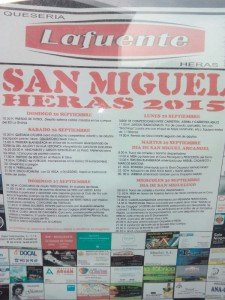 Cartel Fiestas de San Miguel 2015 en Heras