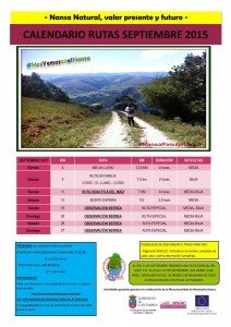 Cartel rutas septiembre 2015 Nansa