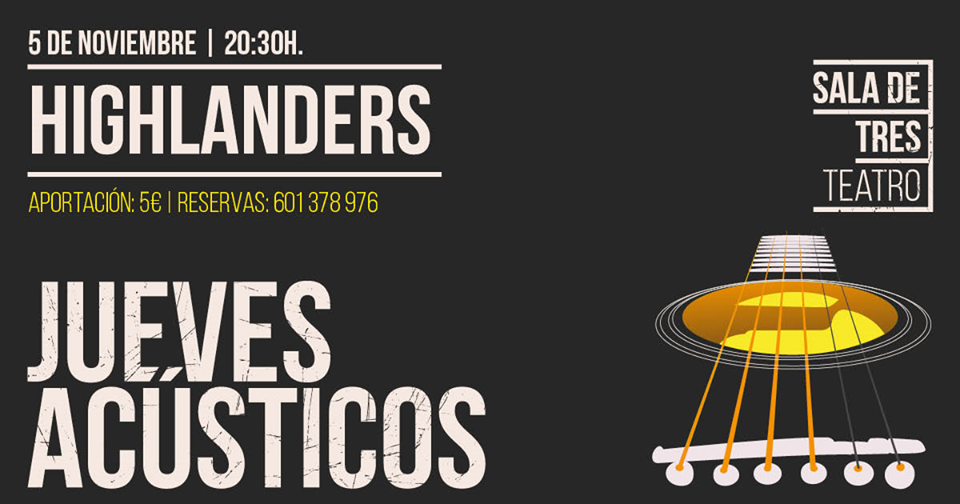 Concierto de Highlanders en La Sala de Tres en Santander