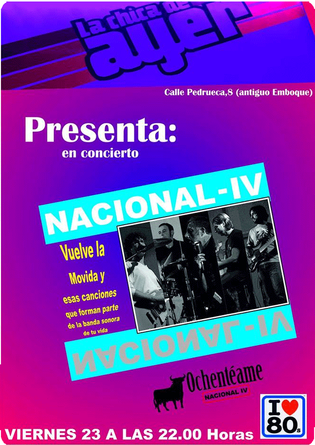 Concierto de Nacional IV en La Chica de Ayer en Santander