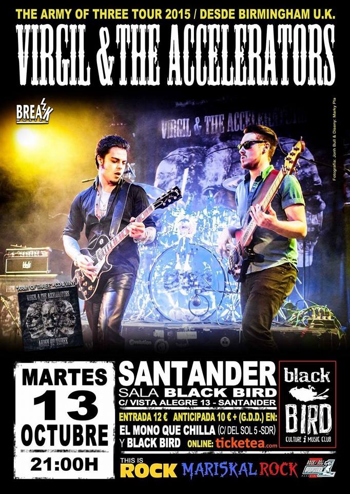 Concierto de  Virgil & The Accelerators en el Black Bird en Santander