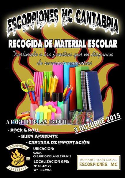 Fiesta,concierto y recogida de material escolar en Gama