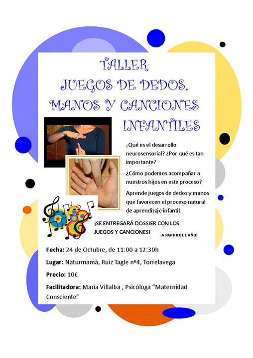 Taller de juegos de dedos y canciones en Torrelavega
