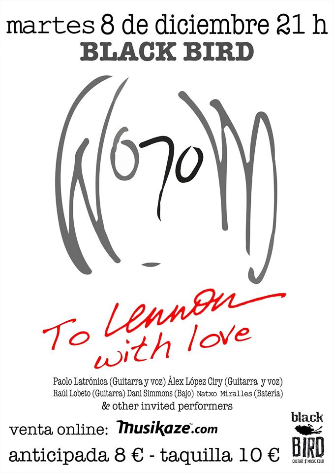 Concierto To Lennon With Love tributo a John Lennon en el Black Bird en Santander