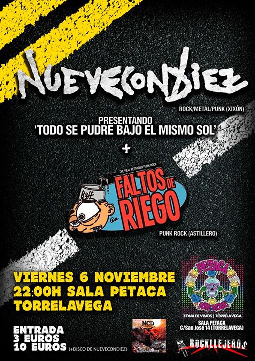 Concierto de Nuevecondiez y Faltos de Riego en el Petaca de Torrelavega