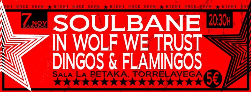 Concierto de Soulbane,In Wolf Trust y Dingos&Flamingos en Torrelavega
