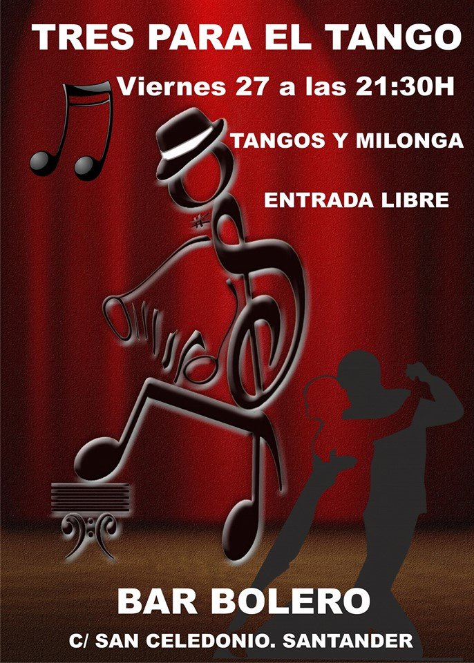 Concierto de Tres Para Tango en el bar Bolero de Santander