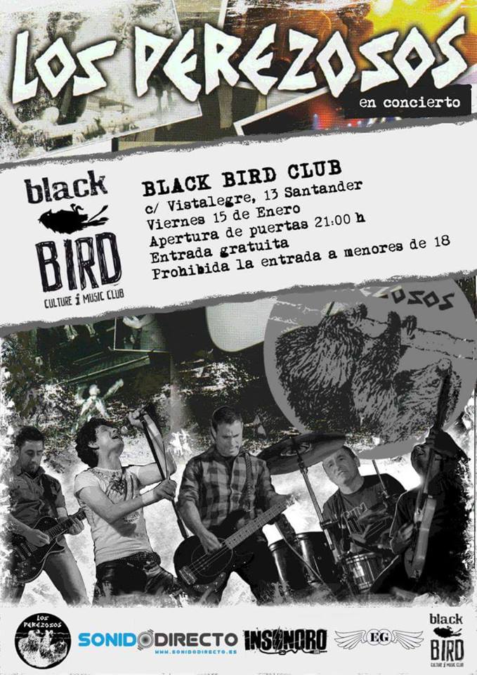 Concierto de Los Perezosos en el Black Bird de Santander