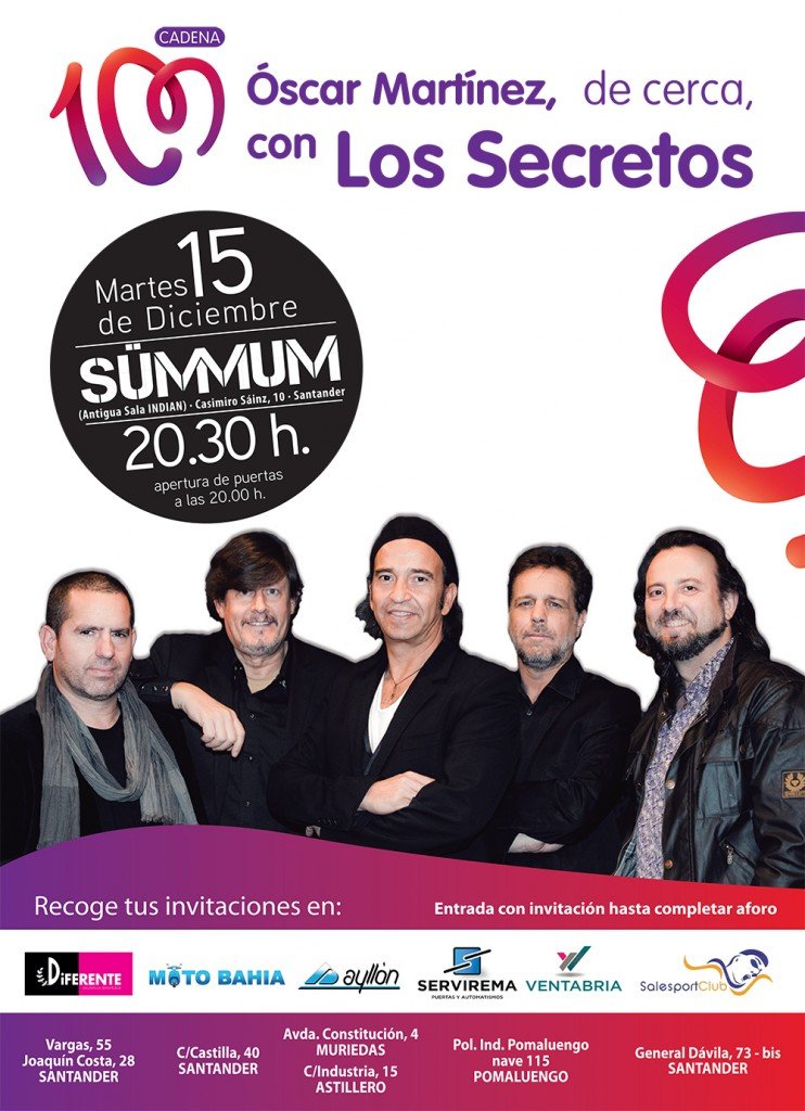 Concierto de Los Secretos en el Summum en Santander