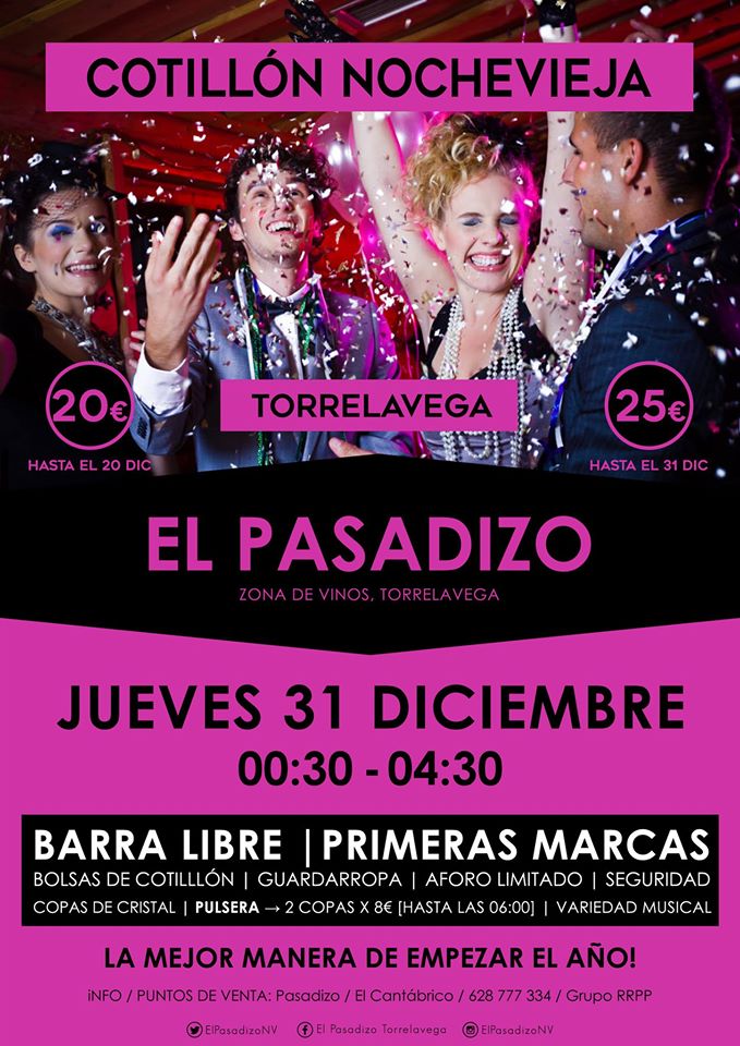 Cotillón de Nochevieja en el Pasadizo de Torrelavega