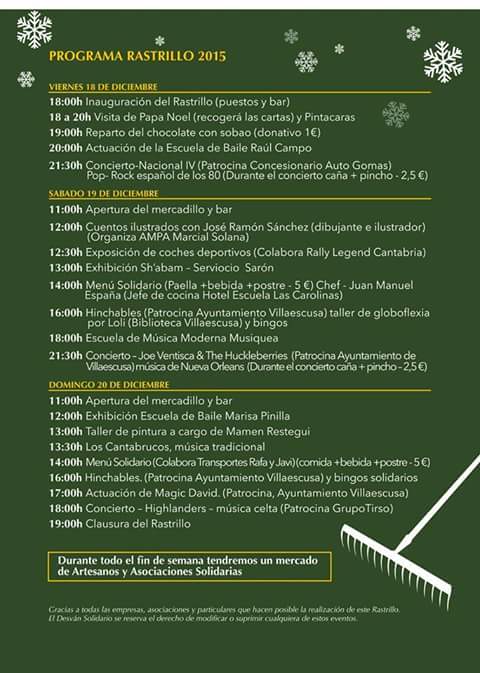 Rastrillo de Navidad en Villaescusa