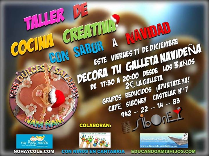 Taller de cocina creativa para niños en el siboney en santander ...