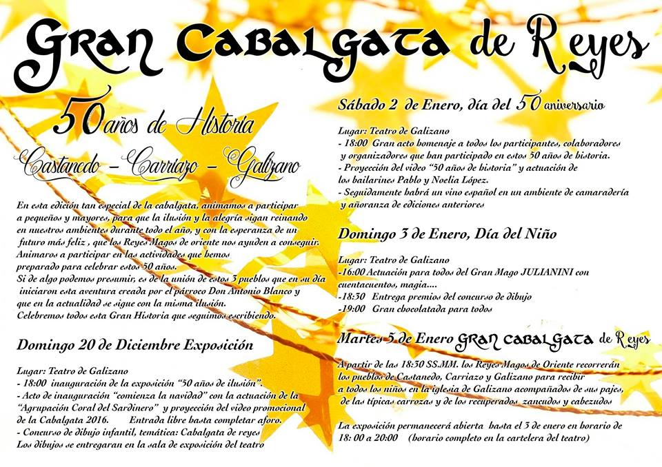 Cabalgata de Reyes en Galizano, Carriazo y Castanedo 2016