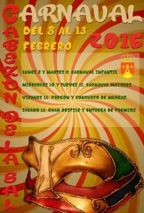 Cartel Carnaval en Cabezon de la Sal 2016