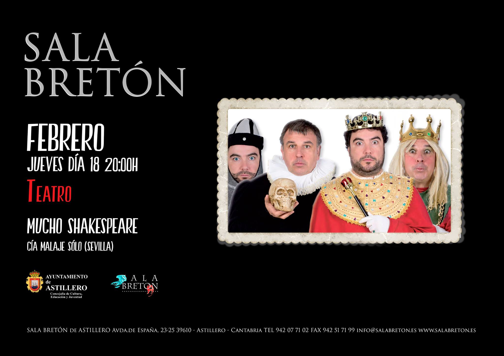 Teatro Mucho Shakespeare en la sala Bretón de Astillero