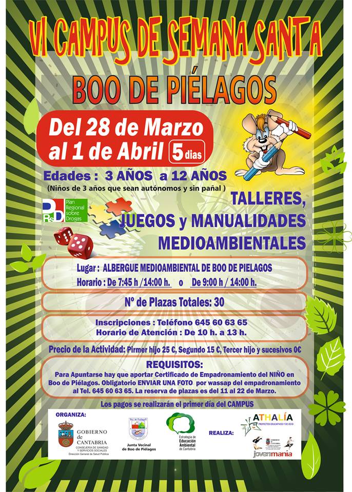 Campus de Semana Santa en Boo de Piélagos