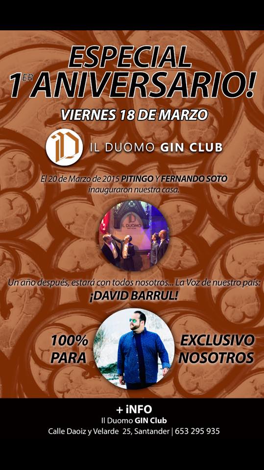 Concierto de David Barrul en Il Duomo de Santander