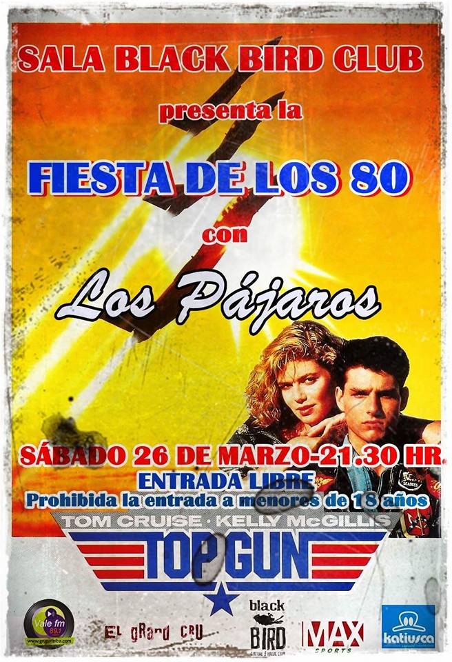 Concierto de Los Pajaros y fiesta de los 80 en el Black bird en Santander