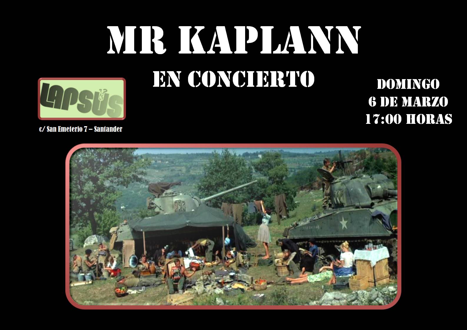 Concierto de Mr Kaplann en el Lapsus en Santander