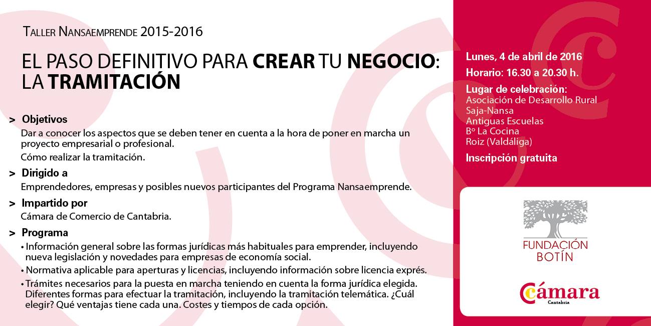 Taller gratuito para crear tu negocio en Valdaliga