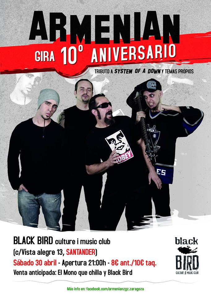 Concierto de Armenian en el Black Bird de Santander