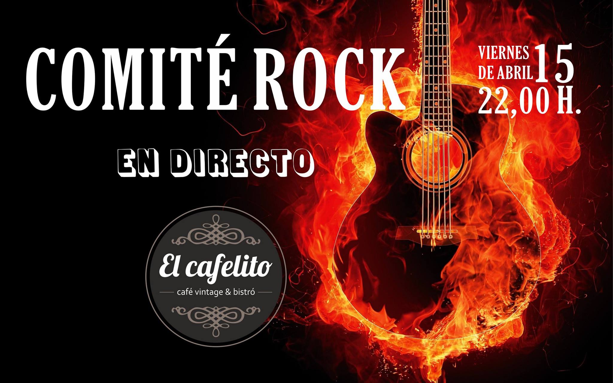 Concierto de Comite Rock en el Cafelito de Hinojedo