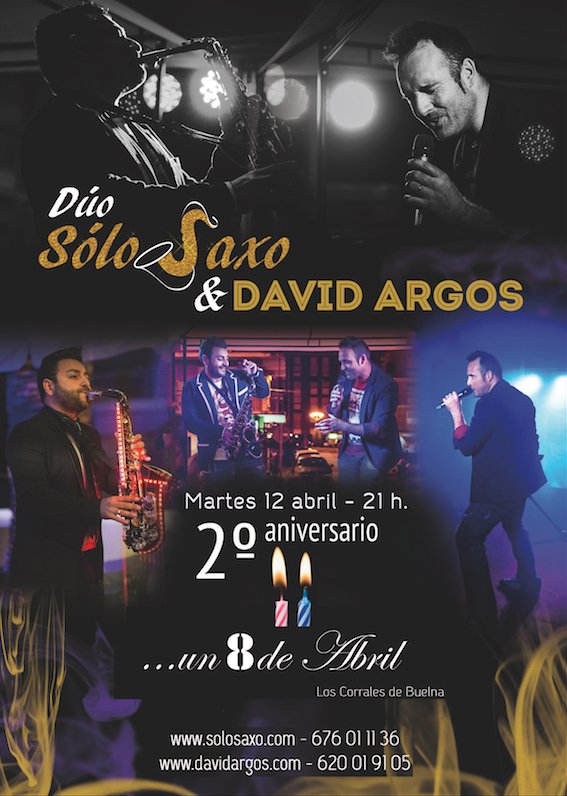 Concierto de Solo Saxo y David Argos en Un 8 de Abril en Los Corrales de Buelna