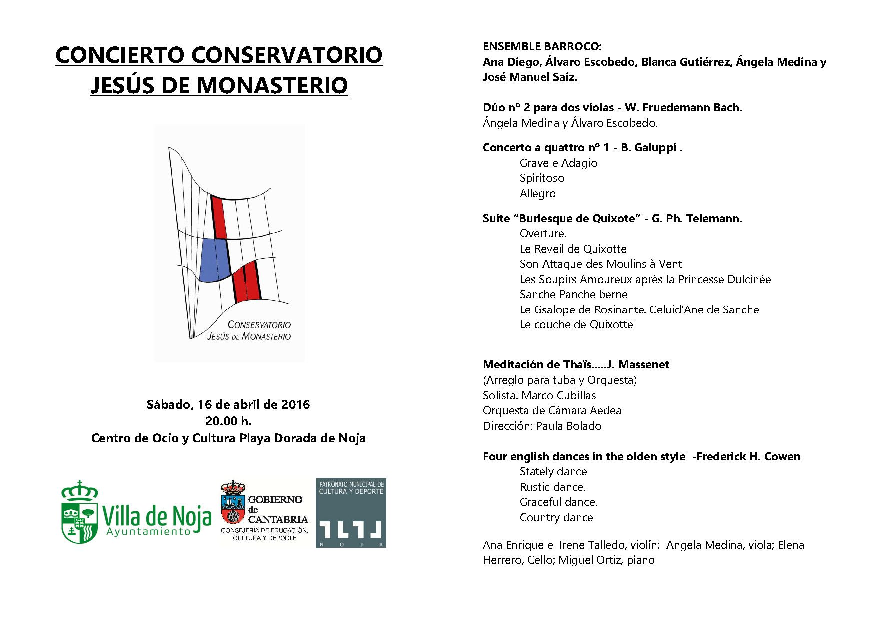 Concierto de musica clasica en Noja