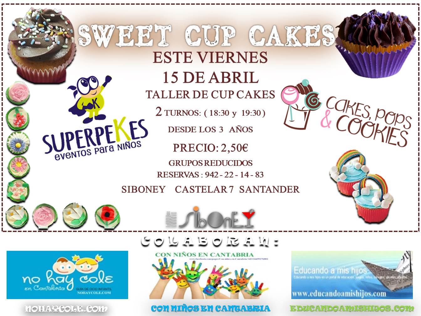 Taller de Cup Cakes en el Siboney en Santander