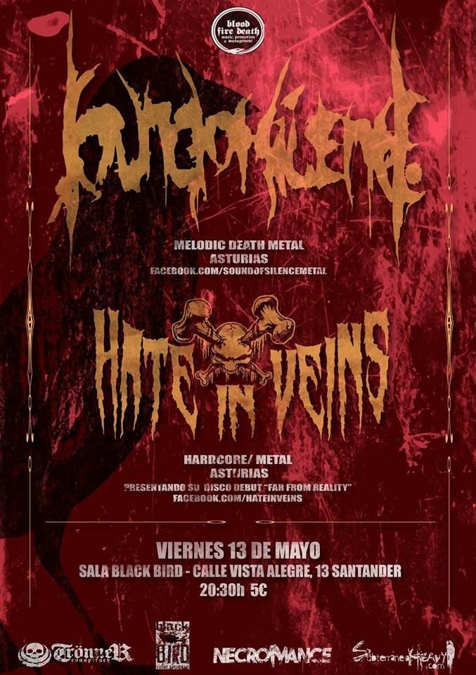 Concierto de Sound of Silence + Hate in Veins en el Black Bird en Santander