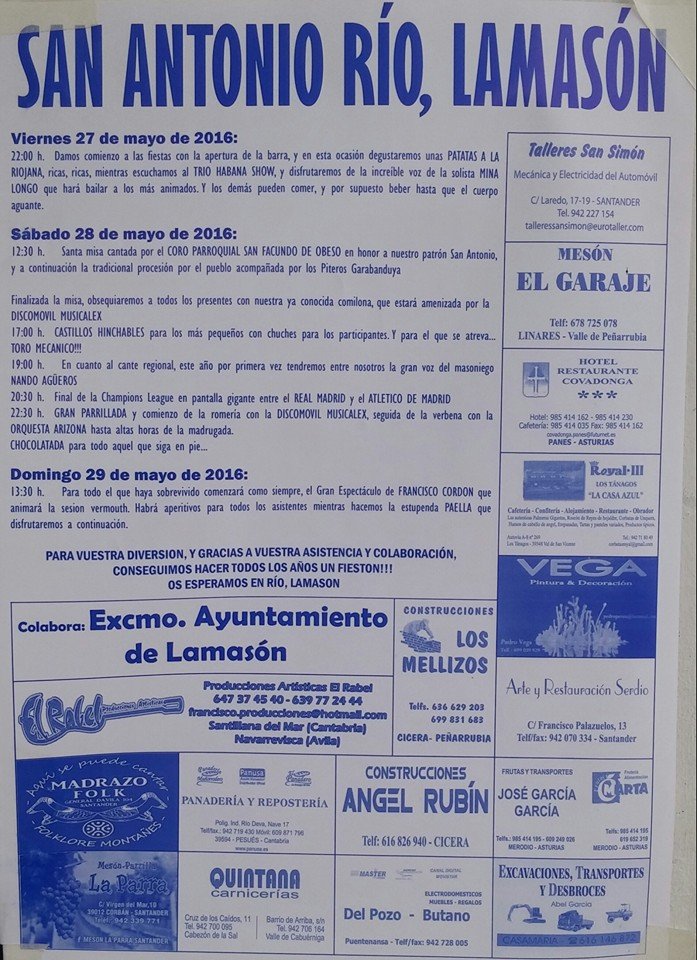 Fiestas de San Antonio Rio 2016 en Lamason