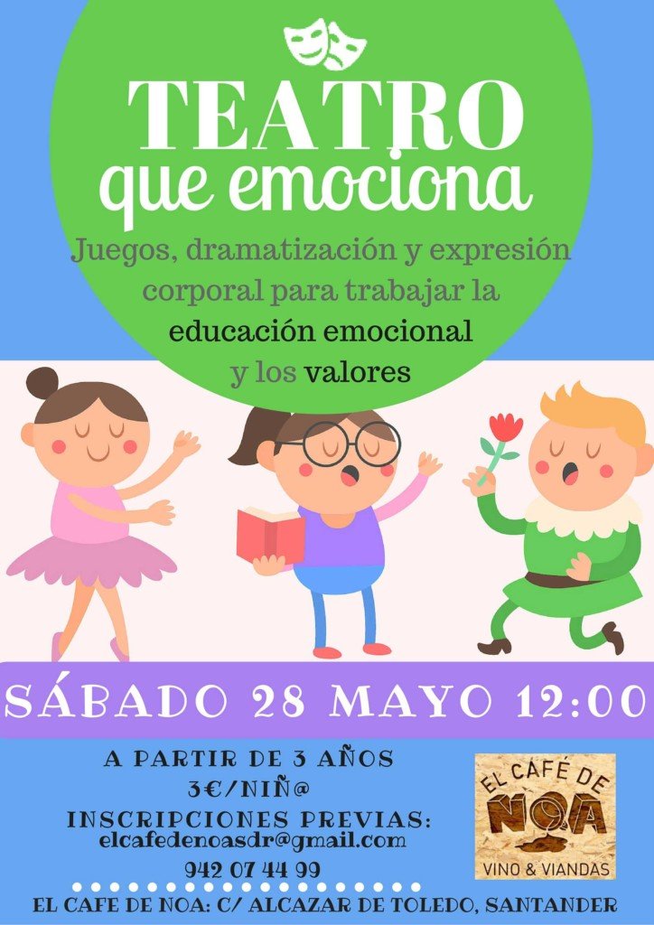 Teatro que Emociona para niños en el Cafe de Noa en Santander